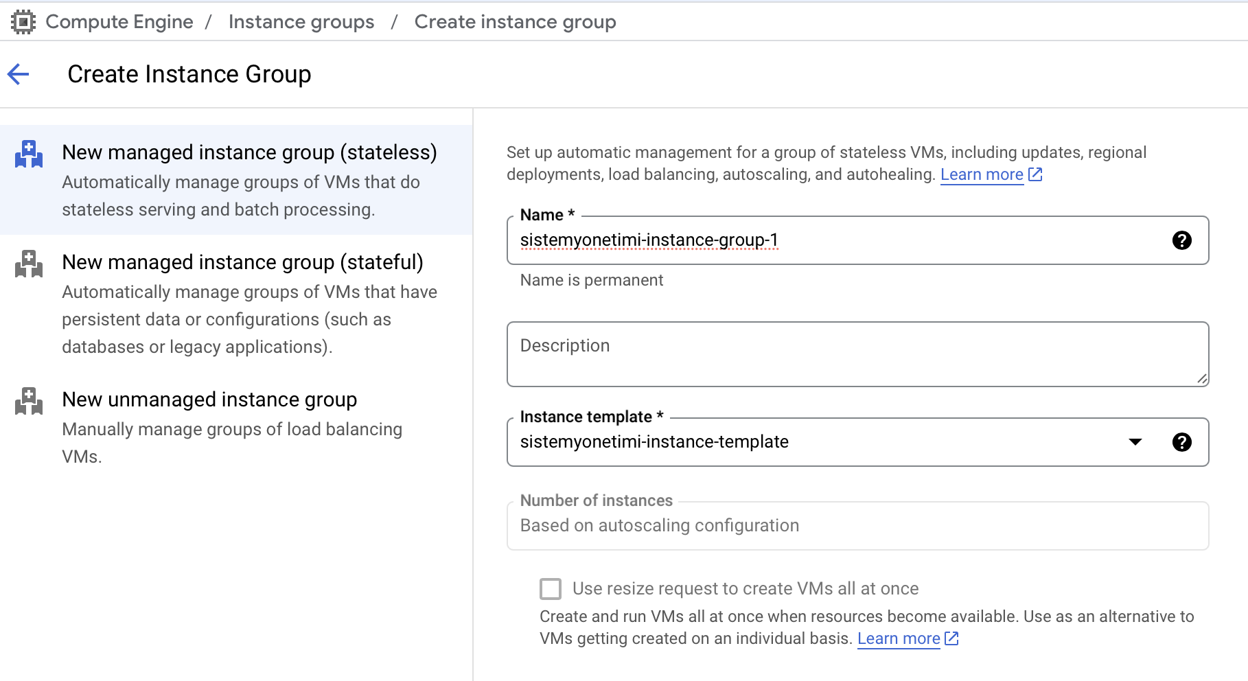 Google Cloud Managed Instance Groups – Sistem Yönetimi